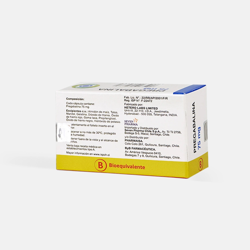 Pregabalina 75mg 30 Cap. PREGABALINA