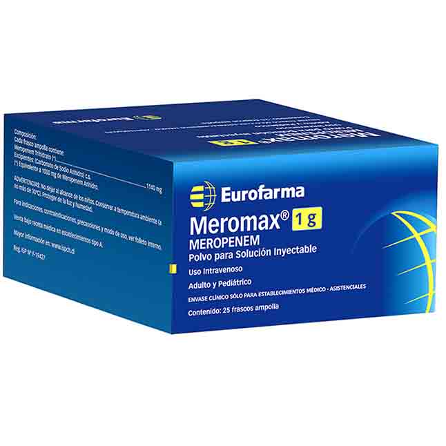 Meromax 1g 25 Fa. MEROPENEM TRIHIDRATO