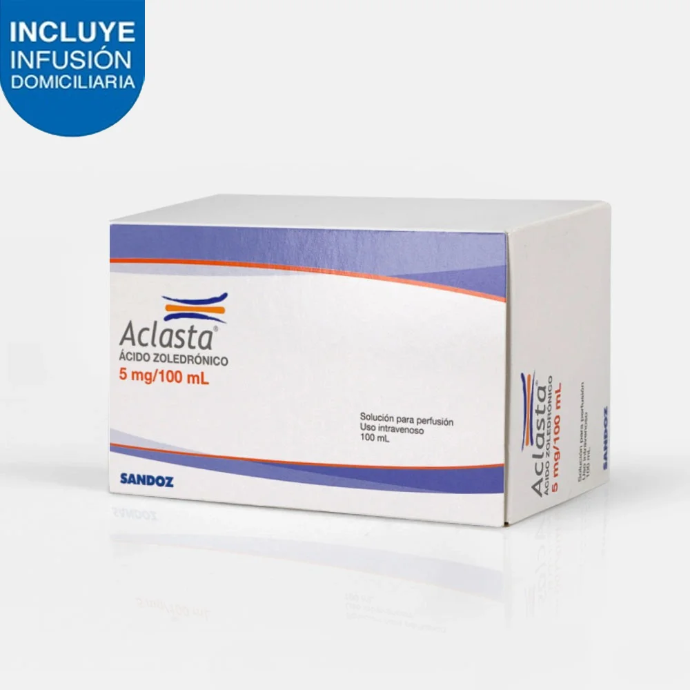 Aclasta 5mg/100ml (Incluye Infusión Domiciliaria en RM) ACIDO ZOLEDRONICO 