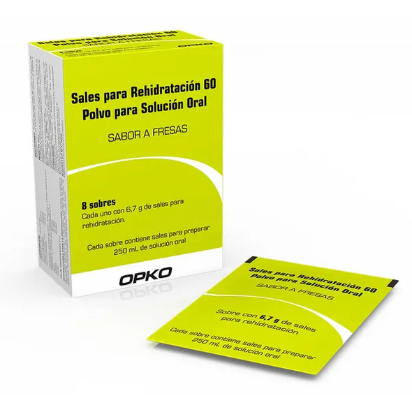 Sales Para Rehidratación 60 0,450g/0,375g/0,735g 8 Sobres GLUCOSA ANHIDRA