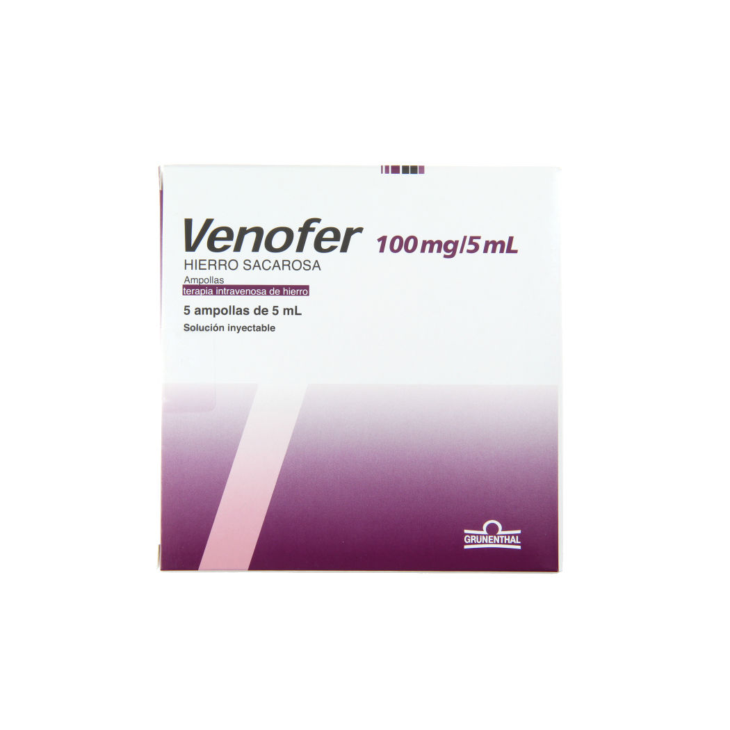 Venofer 100mg 5 Amp. HIERRO SACAROSA