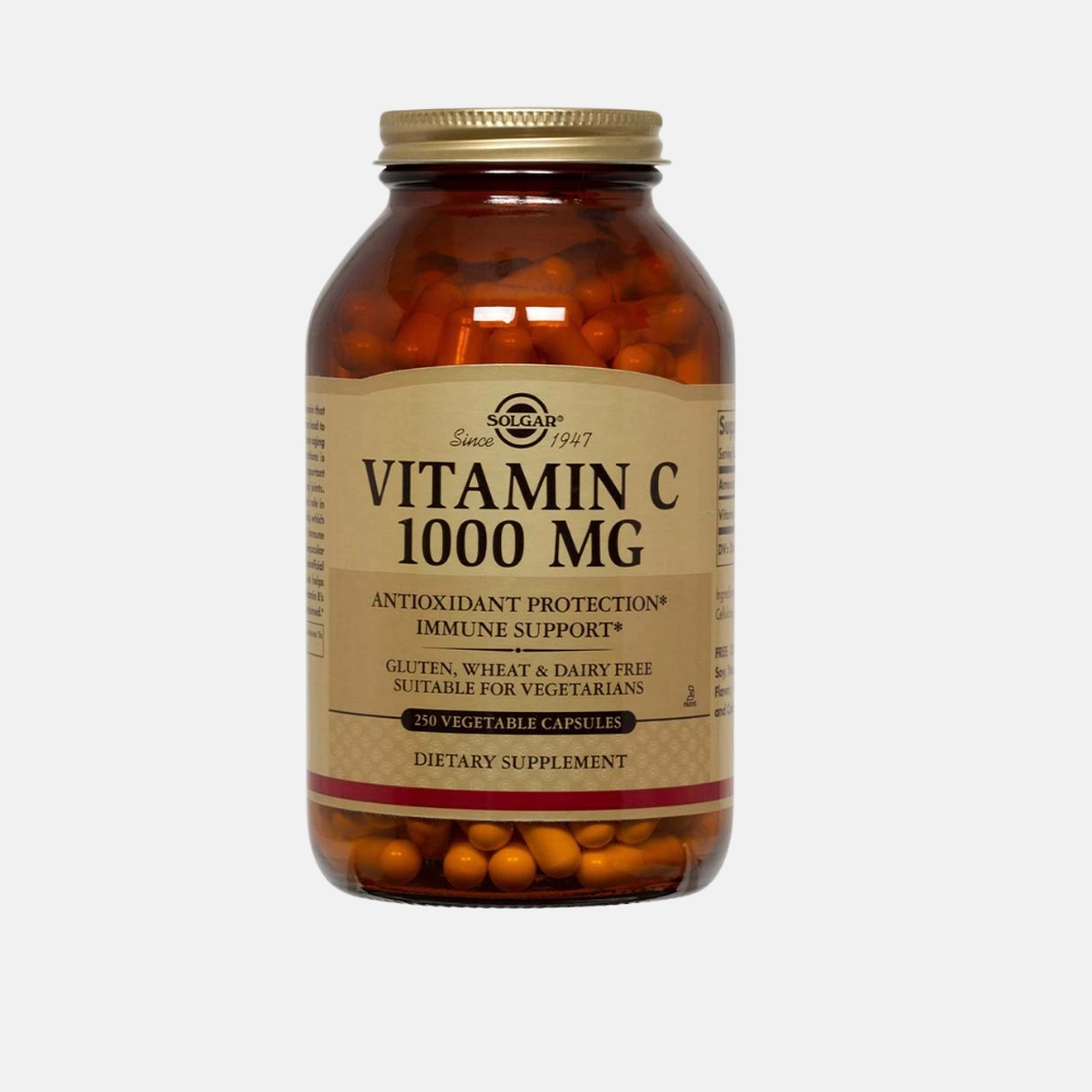 Solgar Vitamina C 1000 mg 250 Cap. Veganas ACIDO ASCORBICO
