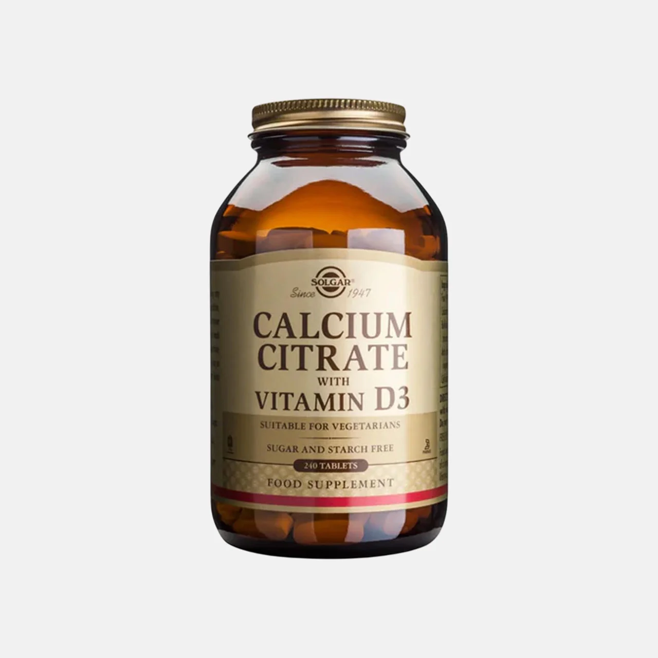 Solgar Citrato de Calcio con Vitamina D3 240 Tab.   